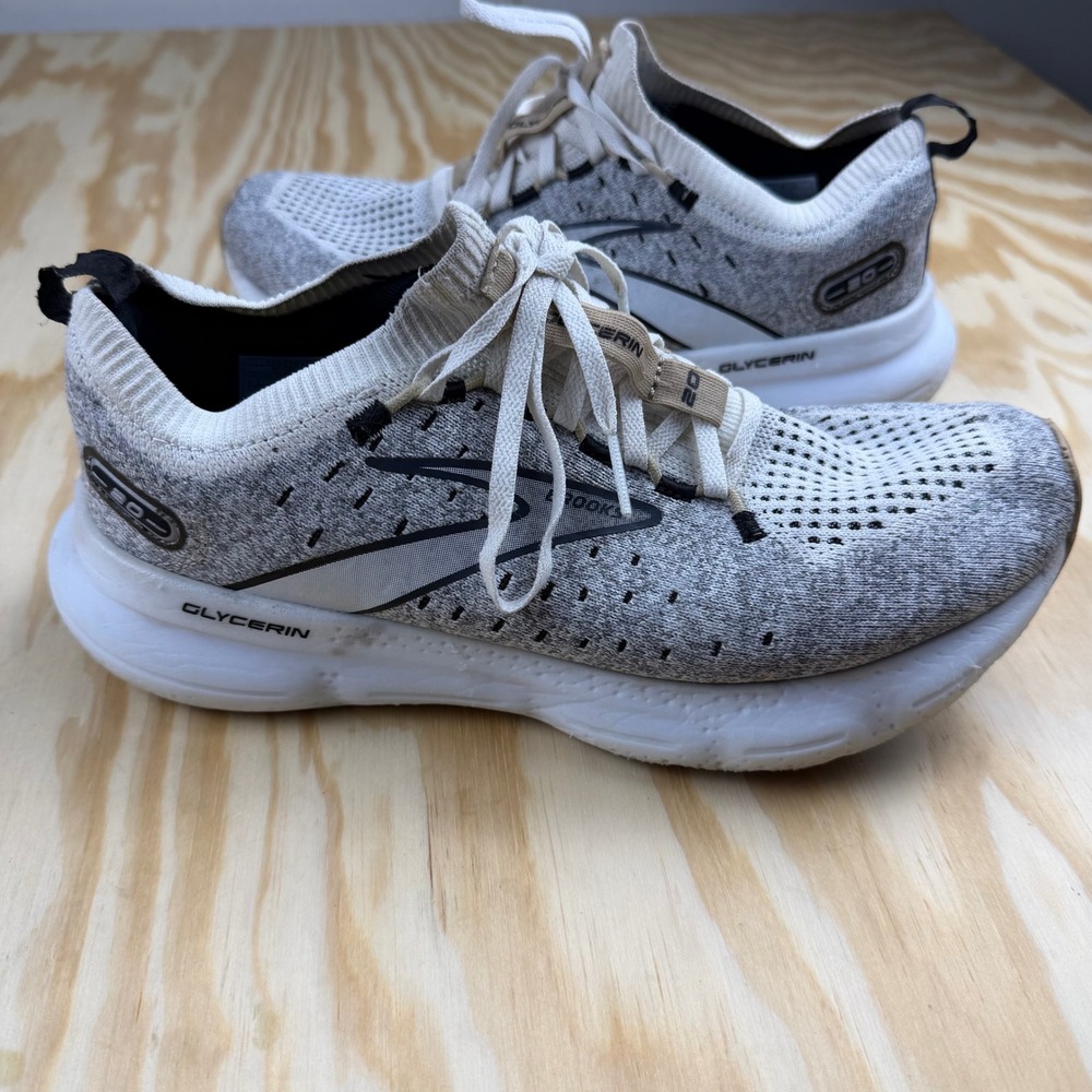 Brooks Glycerin StealthFit 20 Womens Grey White Running Shoes 1203721B163 8.5